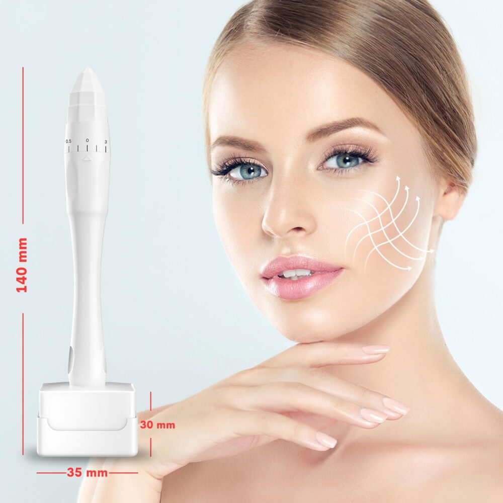 Adjustable Stamped Derma Pen with Sterile Cartridges B2B Supplier 140 Needles Micro Needling Roller - Image 4