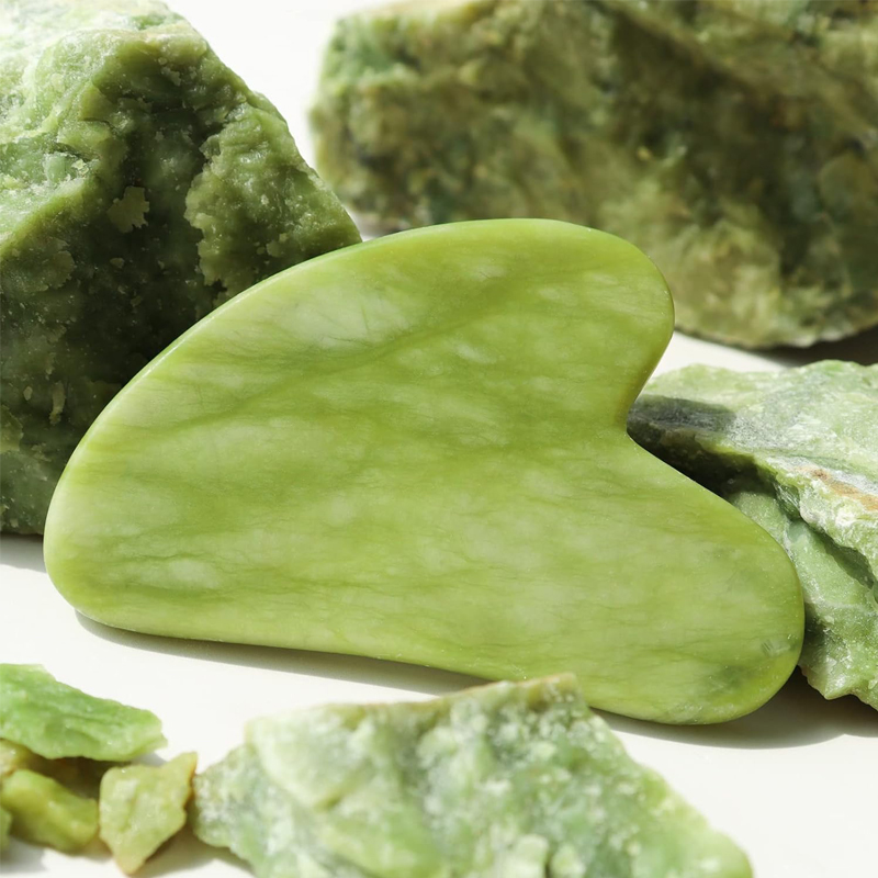 Wholease Natural Green Guasha for Facial Sculpting & Lymphatic Drainage B2B Supplier - Image 2