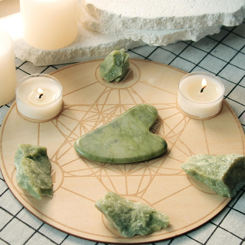 Wholease Natural Green Guasha for Facial Sculpting & Lymphatic Drainage B2B Supplier - Image 4