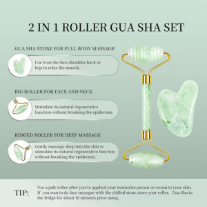 jade roller gua sha kit