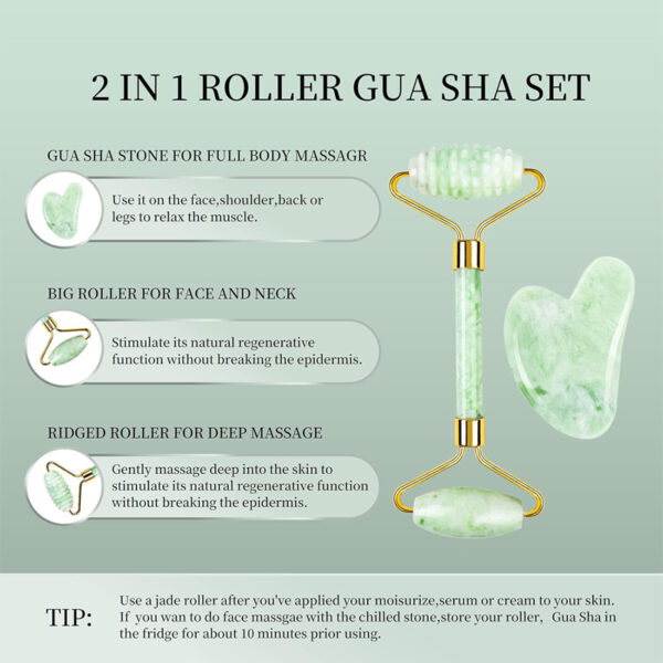 jade roller gua sha kit