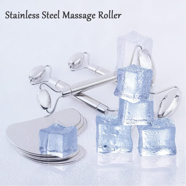 metal face roller and gua sha