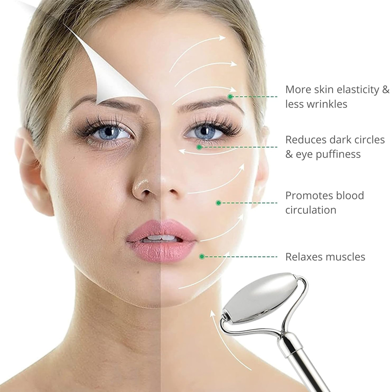 metal face roller and gua sha