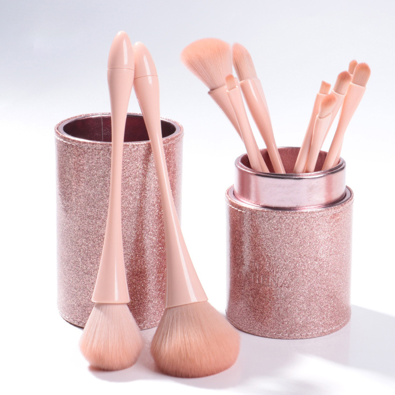 Duo-Fiber Makeup Brushes Bulk Monthly Customizable Kits for Beauty Brands with Pouch MOQ 500 Sets - Image 3