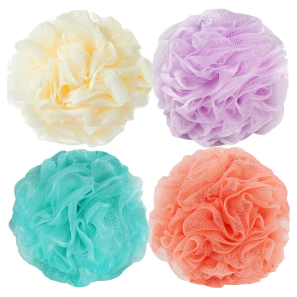 High-Lather Shower Poufs