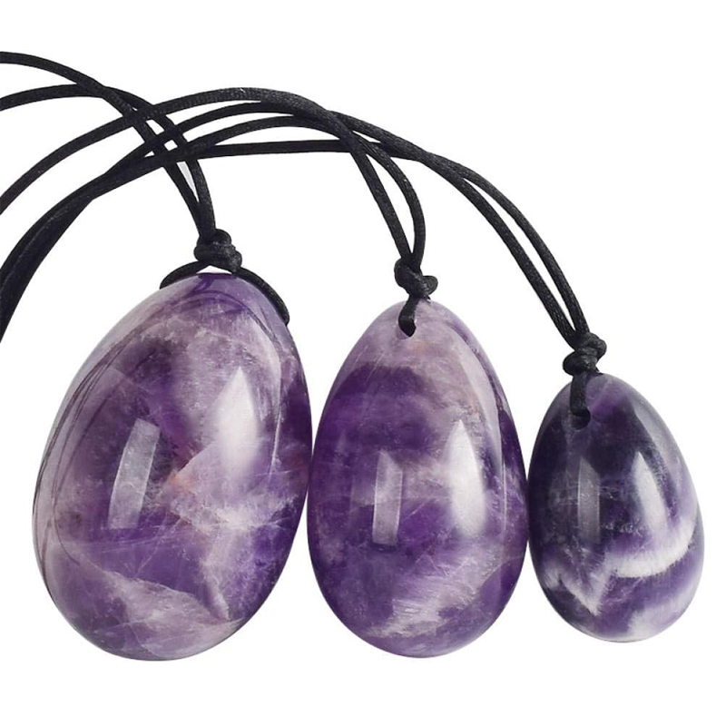 Healing Amethyst Crystal Yoni Eggs