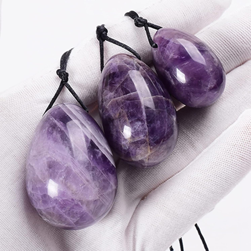 Healing Amethyst Crystal Yoni Eggs