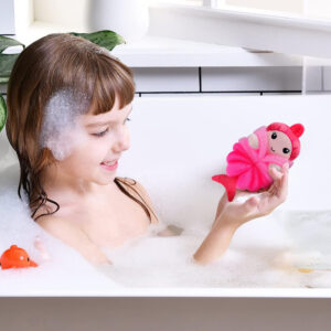 Kids’ Cartoon Shower Poufs