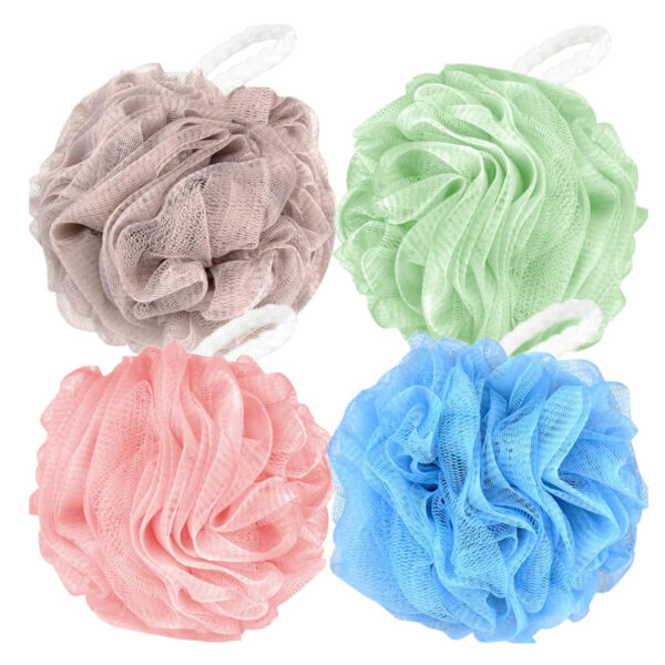 High-Lather Shower Poufs