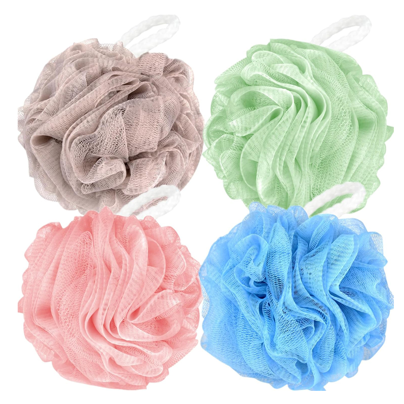 High-Lather Shower Poufs