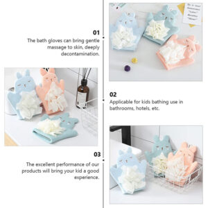Anti-Bacterial Kids Bath Gloves