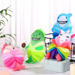Kids’ Cartoon Shower Poufs
