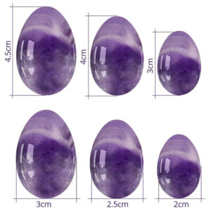 Healing Amethyst Crystal Yoni Eggs