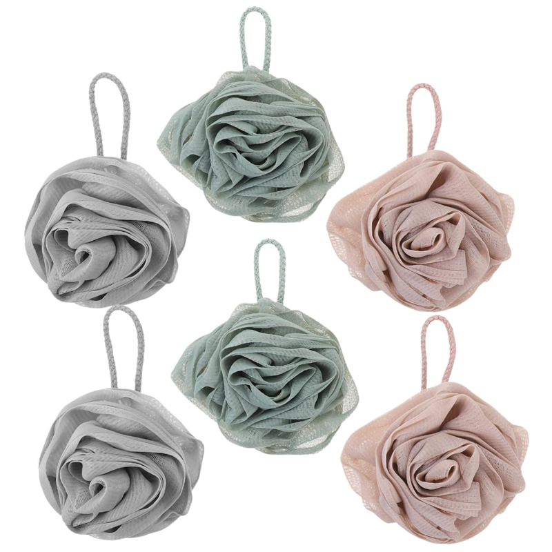 Wholesale Eco-Friendly Bath Poufs Bulk Orders Customizable Spa-Quality Collection MOQ 1000pcs - Image 4