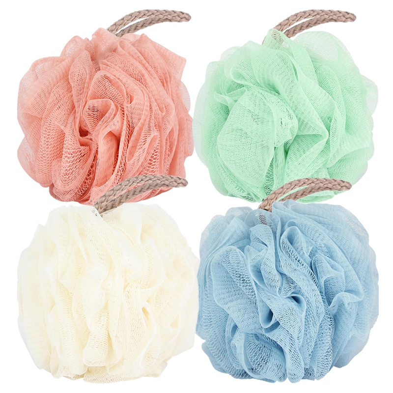 High-Lather Shower Poufs