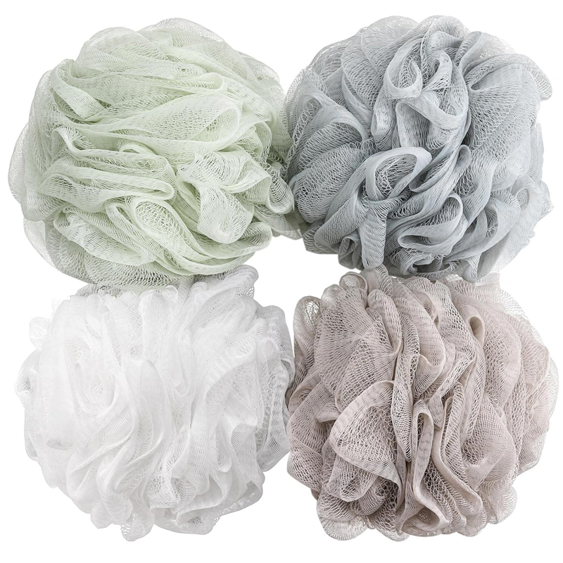 High-Lather Shower Poufs