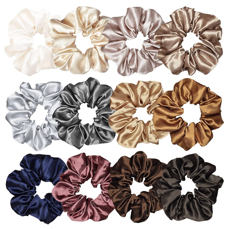 Premium Satin Hair Scrunchies OEM Hair Ties Manufacturer Private Label Hair Accessories MOQ 2000pcs - Image 3